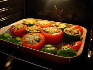 Tomates et courgettes farcies : etape 25