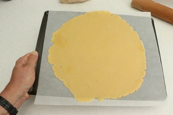 pâte sur plaque allant au froid