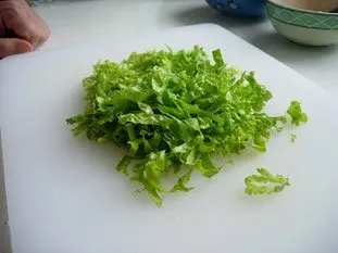 Chiffonnade de salade : Photo de l'étape 6