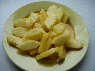 Chaud-froid de pamplemousse-ananas, crème au citron vert : Photo de l'étape 4