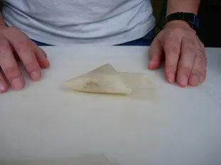 Samoussas aux poires et noix caramélisées : Photo de l'étape 11