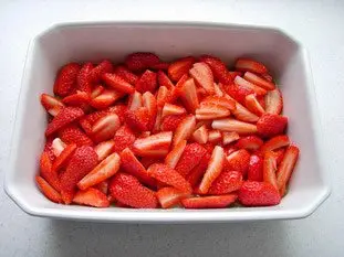 Crumble fraise-rhubarbe : Photo de l'étape 2
