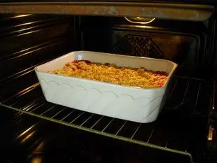Crumble fraise-rhubarbe : Photo de l'étape 5