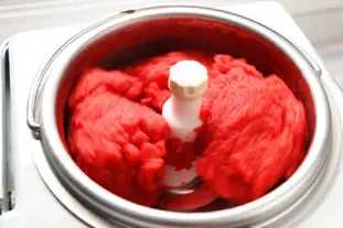 Sorbet fraises et menthe : Photo de l'étape 8