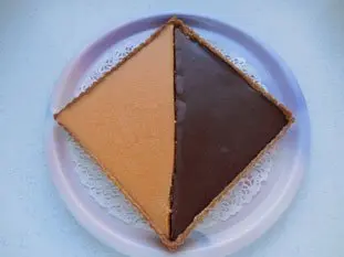 Tarte bicolore chocolat-orange