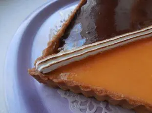 Tarte bicolore chocolat-orange