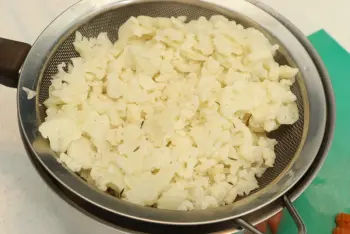 Purée de chou-fleur au saumon et épinards : Étape 4