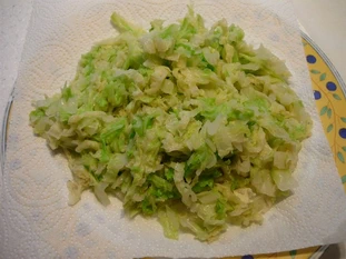 Julienne de choux au jambon : Étape 1
