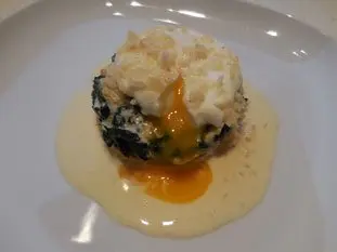 Polenta aux épinards et oeuf mollet : Photo de l'étape 15
