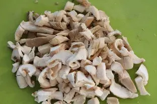 Omelette cassée champignons-artichauts : Photo de l'étape 3