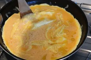 Omelette cassée champignons-artichauts : Photo de l'étape 7