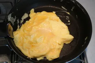 Omelette épinard et poulet en gratin