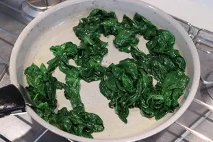 Gratin d'épinards et poulet épicé : Photo de l'étape 7