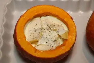 Potimarron aux 3 fromages en gratin : Photo de l'étape 4