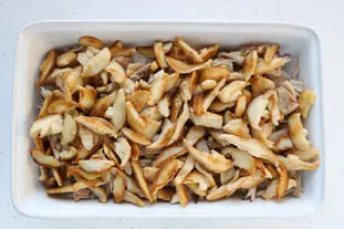 Gratin de poulet au riz et champignons sautés : Photo de l'étape 6