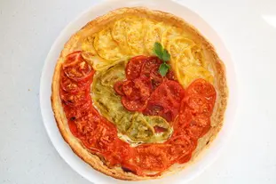 Tarte fromagère aux tomates