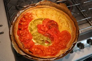 Tarte fromagère aux tomates