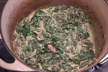 Épinards et champignons au pesto : Photo de l'étape 6