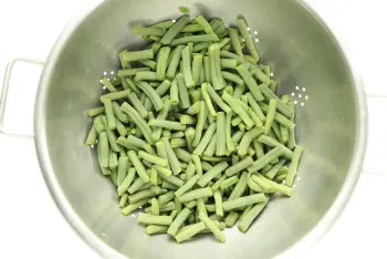 Haricots verts à la crème feta et basilic