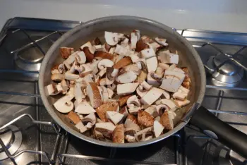 Polenta aux artichauts et champignons : etape 25