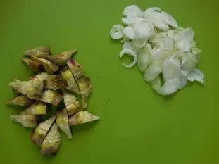 Artichauts violets braisés au vin blanc : Photo de l'étape 1