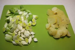 Galette croustillante poireaux-pommes de terre : Photo de l'étape 1