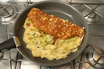 Omelette au chou et jambon : Étape 10