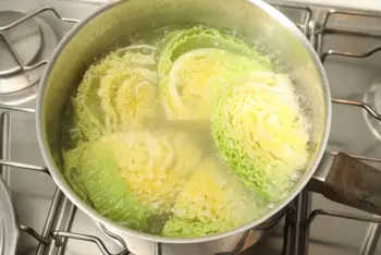 Omelette au chou et jambon : Étape 2