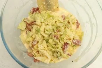 Omelette au chou et jambon : Étape 8