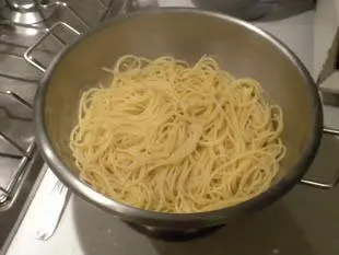 Spaghettis au saumon fumé : Photo de l'étape 3