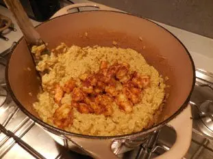 Risotto de crevettes au curry