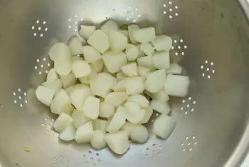 Riz sauté aux navets et petits pois nouveaux