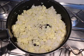Riz sauté aux navets et petits pois nouveaux