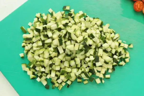 Risotto aux courgettes et tomates cerises