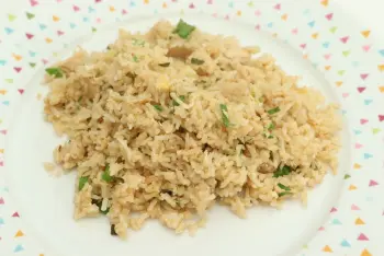 Riz sauté au poulet et oignon nouveau : Photo de l'étape 26