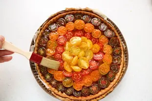 Tarte fine aux tomates cerises et pesto : Photo de l'étape 9