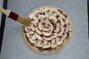 Tarte fine aux champignons : Photo de l'étape 6
