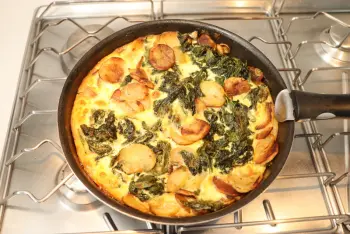 Quiche sans pâte aux épinards et pommes de terre