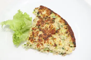 Galette de semoule aux poireaux