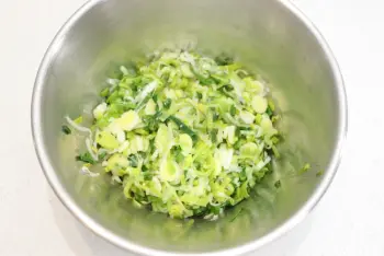 Galette de semoule aux poireaux : Étape 3