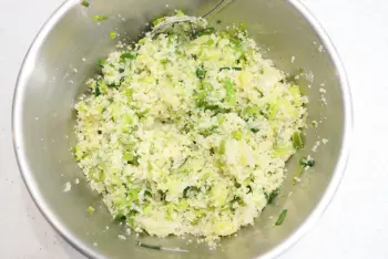 Galette de semoule aux poireaux : Étape 5