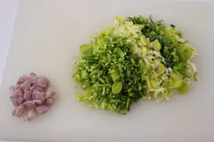 Tartine aux poireaux et œufs brouillés : Photo de l'étape 1