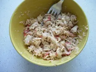 Sandwichs club au crabe et saumon fumé