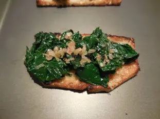 Tartine aux épinards et béchamel : Photo de l'étape 5