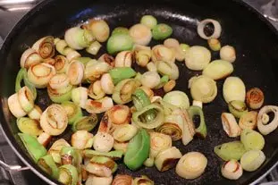 Tartines aux blancs de poireaux et oeuf mollet : Photo de l'étape 5