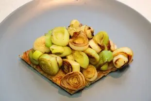Tartines aux blancs de poireaux et oeuf mollet : Photo de l'étape 7