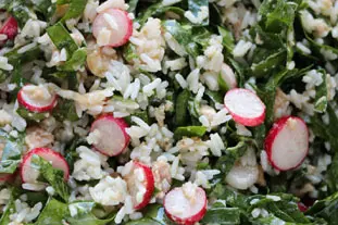 Salade de riz et épinards frais : etape 25