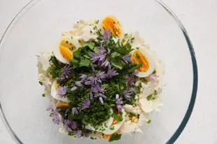 Salade chou fleur et oeufs durs