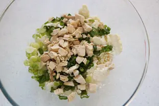 Salade chou fleur, poulet et avocat : etape 25