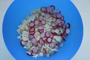 Salade chou fleur et pois chiche : Photo de l'étape 2